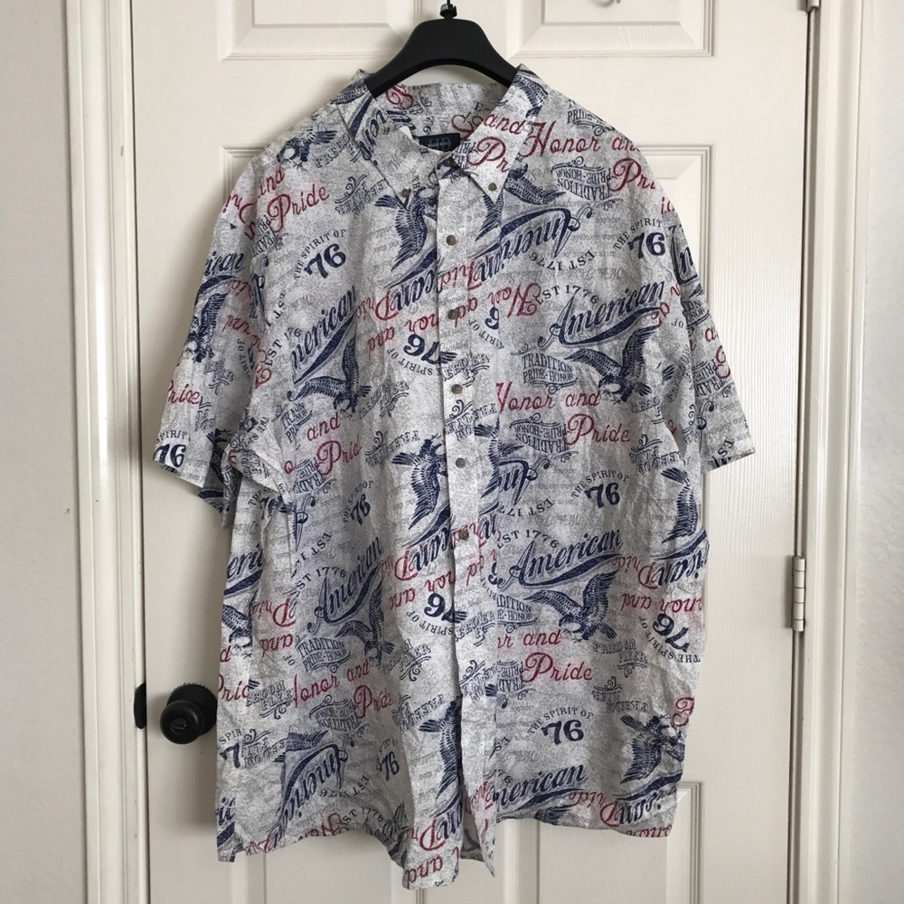 NEW Harbor Bay American Button Down Shirt
